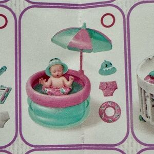 Blue Pink Pool baby boy set ZURU Mini Brands My Mini Baby series 2 NEW